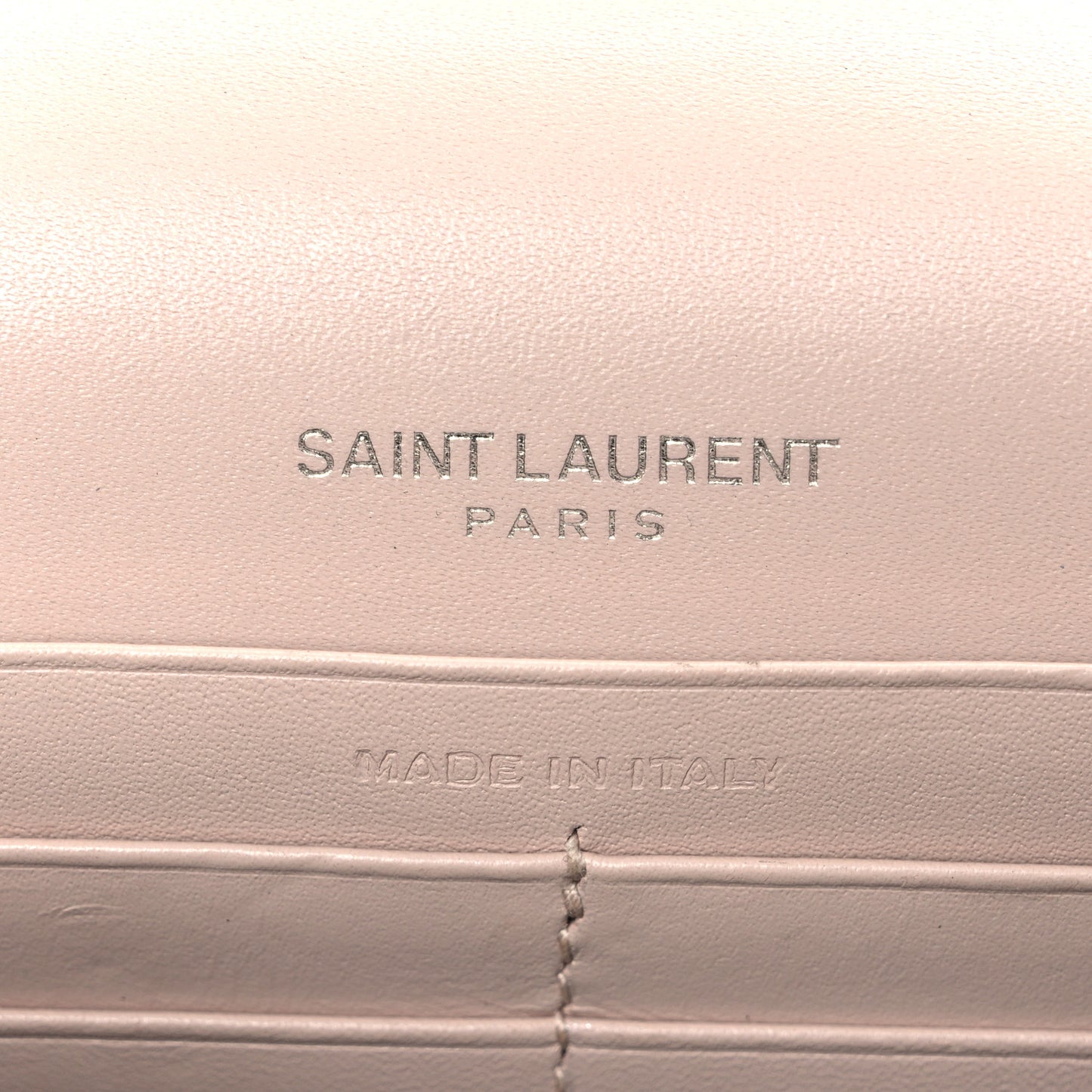 Smooth Calfskin Classic Monogram Kate Tassel Chain Wallet Marble Pink