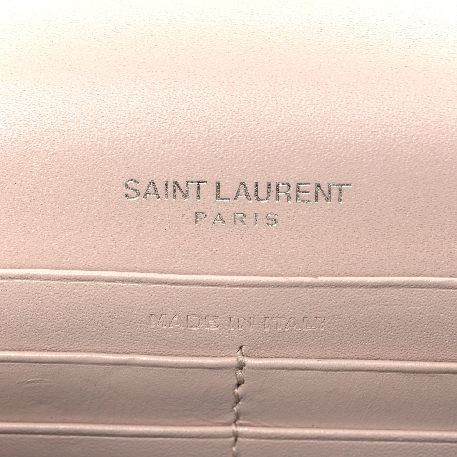 Saint Laurent Smooth Calfskin Classic Monogram Kate Tassel Chain Wallet Marble Pink 6 of 13