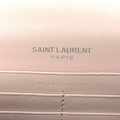 Saint Laurent Smooth Calfskin Classic Monogram Kate Tassel Chain Wallet Marble Pink 6 of 13