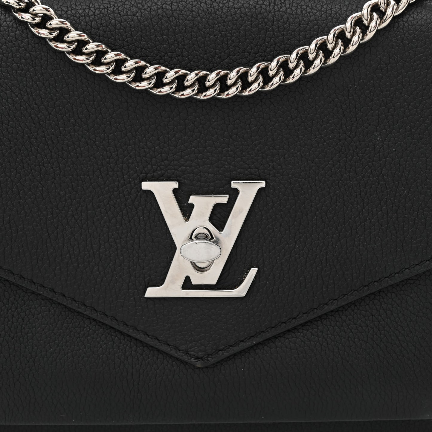 Soft Calfskin Mylockme Chain Bag BB Black