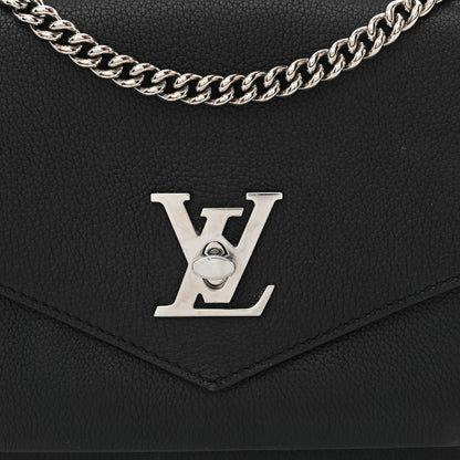 Louis Vuitton Soft Calfskin Mylockme Chain Bag BB Black 8 of 10