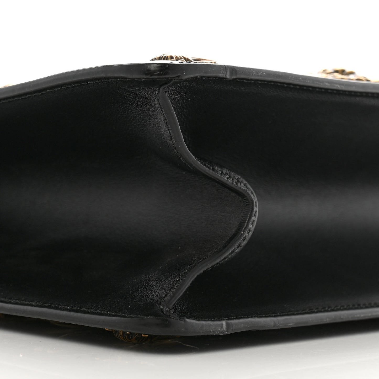 Calfskin Animal Studs Medium Sylvie Top Handle Bag Black