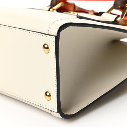 Gucci Wonka Grain Calfskin Mini Diana Tote Bag Mystic White Orange Fluo 9 of 10