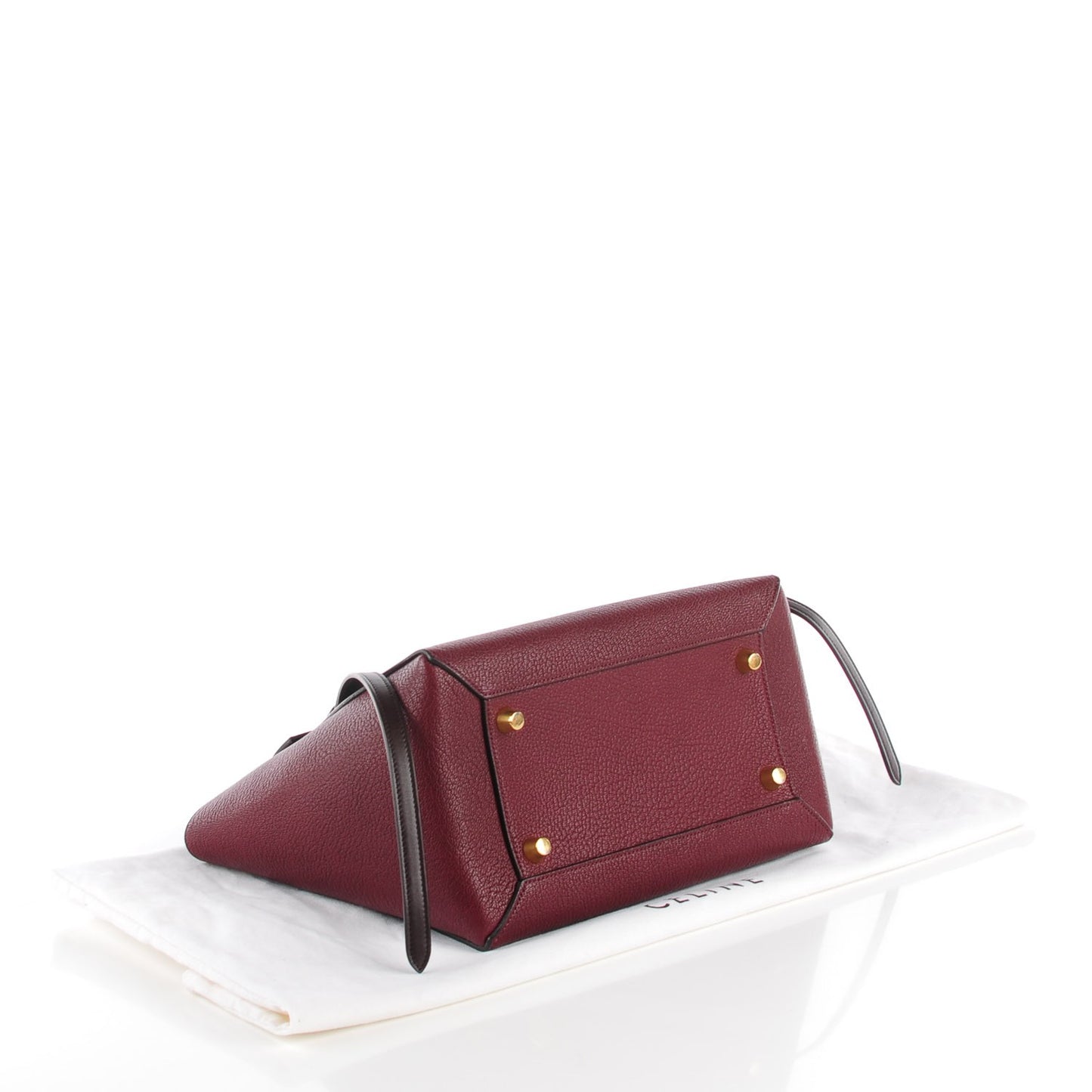 Goatskin Smooth Calfskin Mini Belt Bag Burgundy