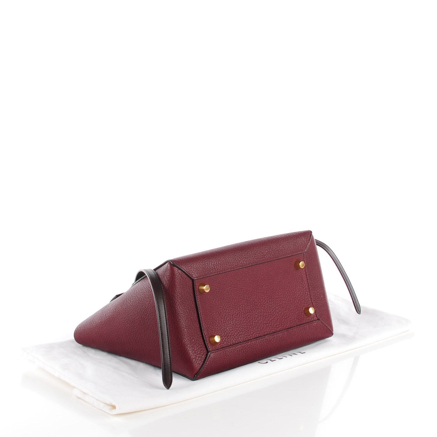Celine Goatskin Smooth Calfskin Mini Belt Bag Burgundy 4 of 10