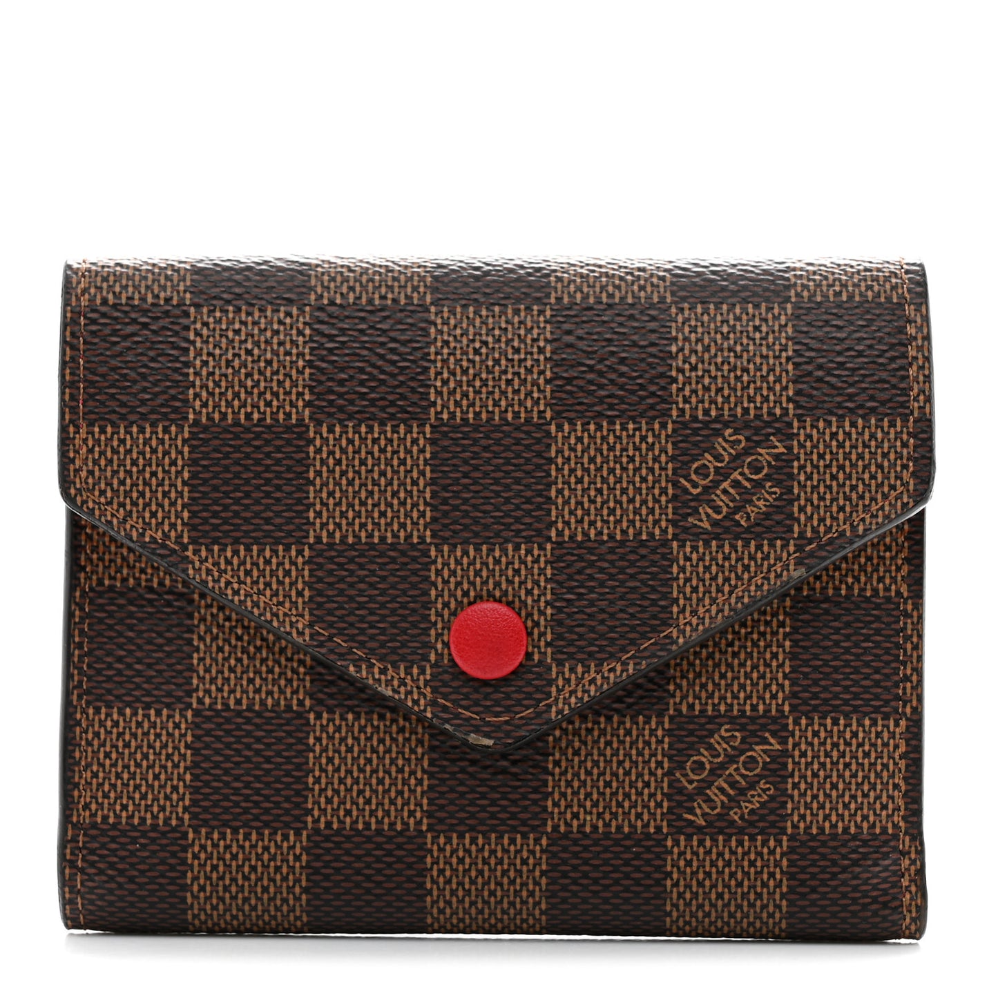 Damier Ebene Victorine Wallet Red
