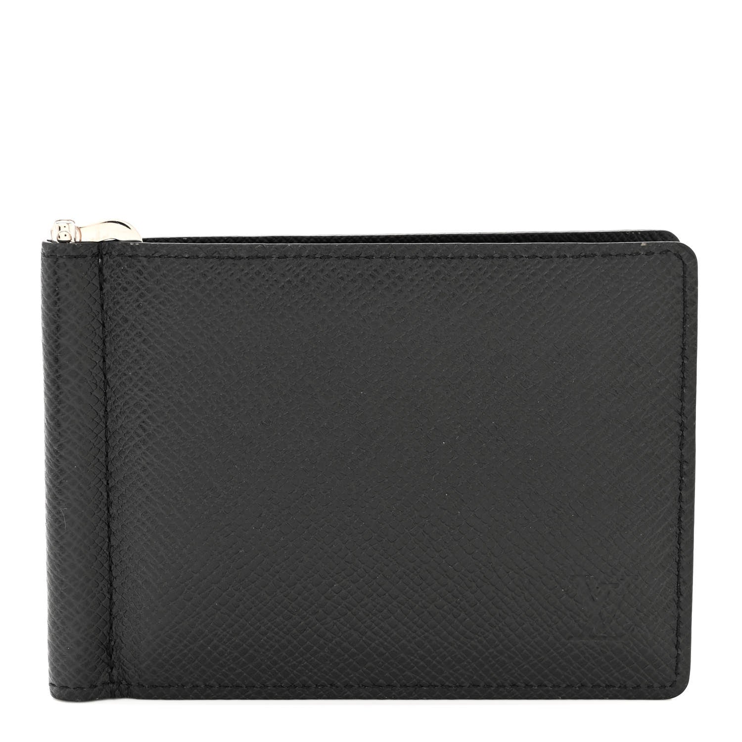 Louis Vuitton LOUIS VUITTON Taiga Pince Wallet Black 1 of 6