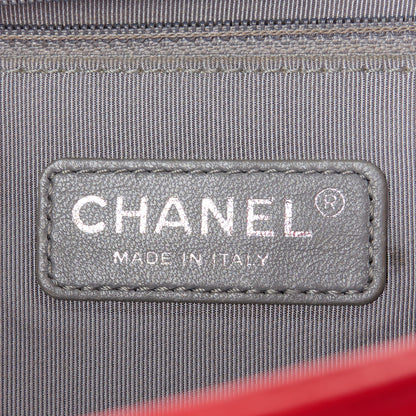 Chanel Calfskin Double Stitch New Medium Boy Flap Red 6 of 10