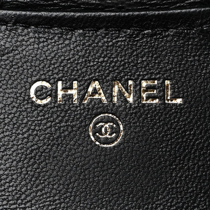 Chanel Lambskin Quilted Compact Flap Wallet Black 6 of 8