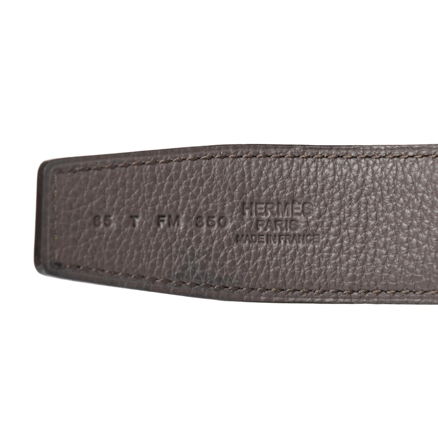 Hermes Box Togo 32mm Quizz H Belt 85 Black Etain 3 of 4