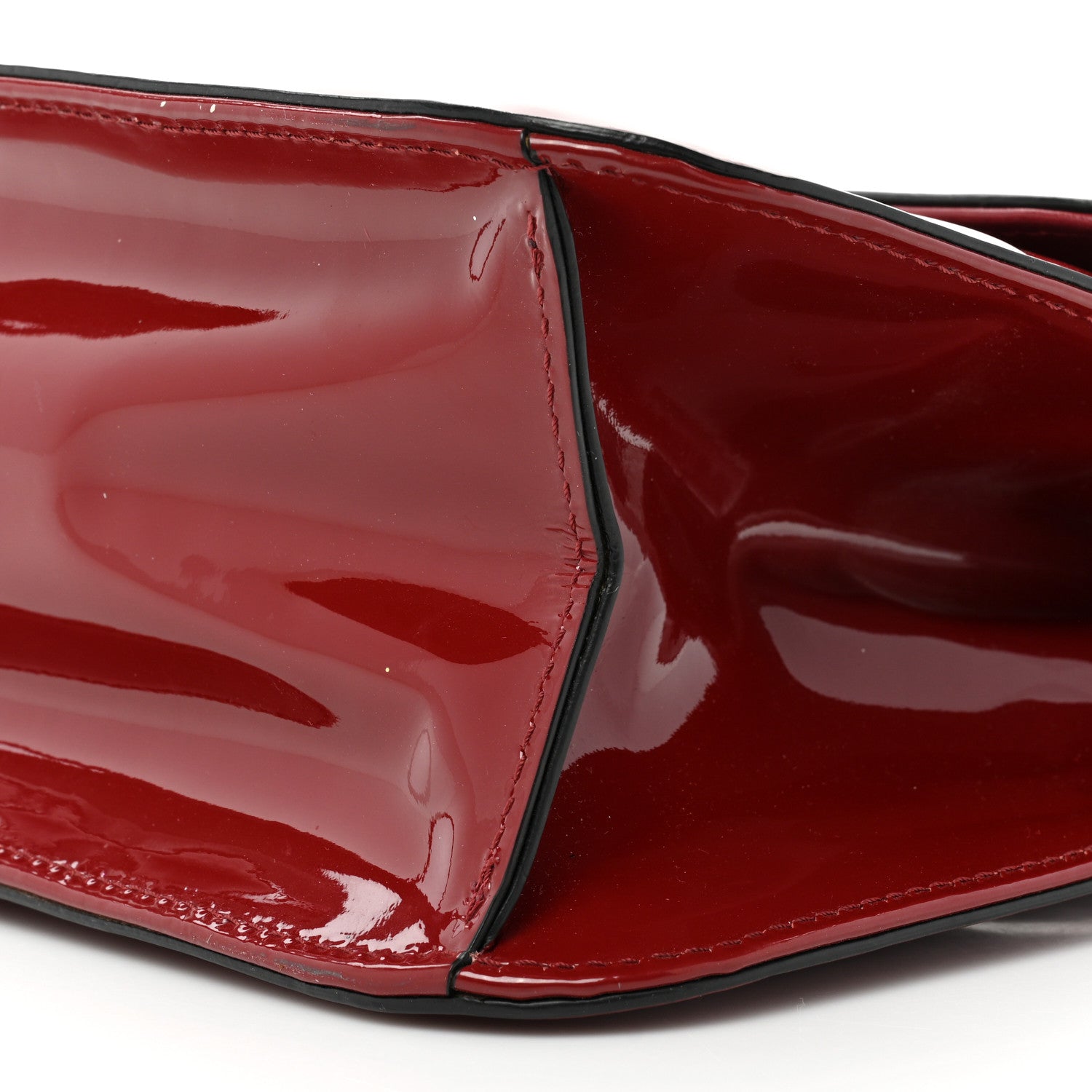 Valentino Garavani Patent Large Glam Lock Rockstud Flap Red 7 of 19