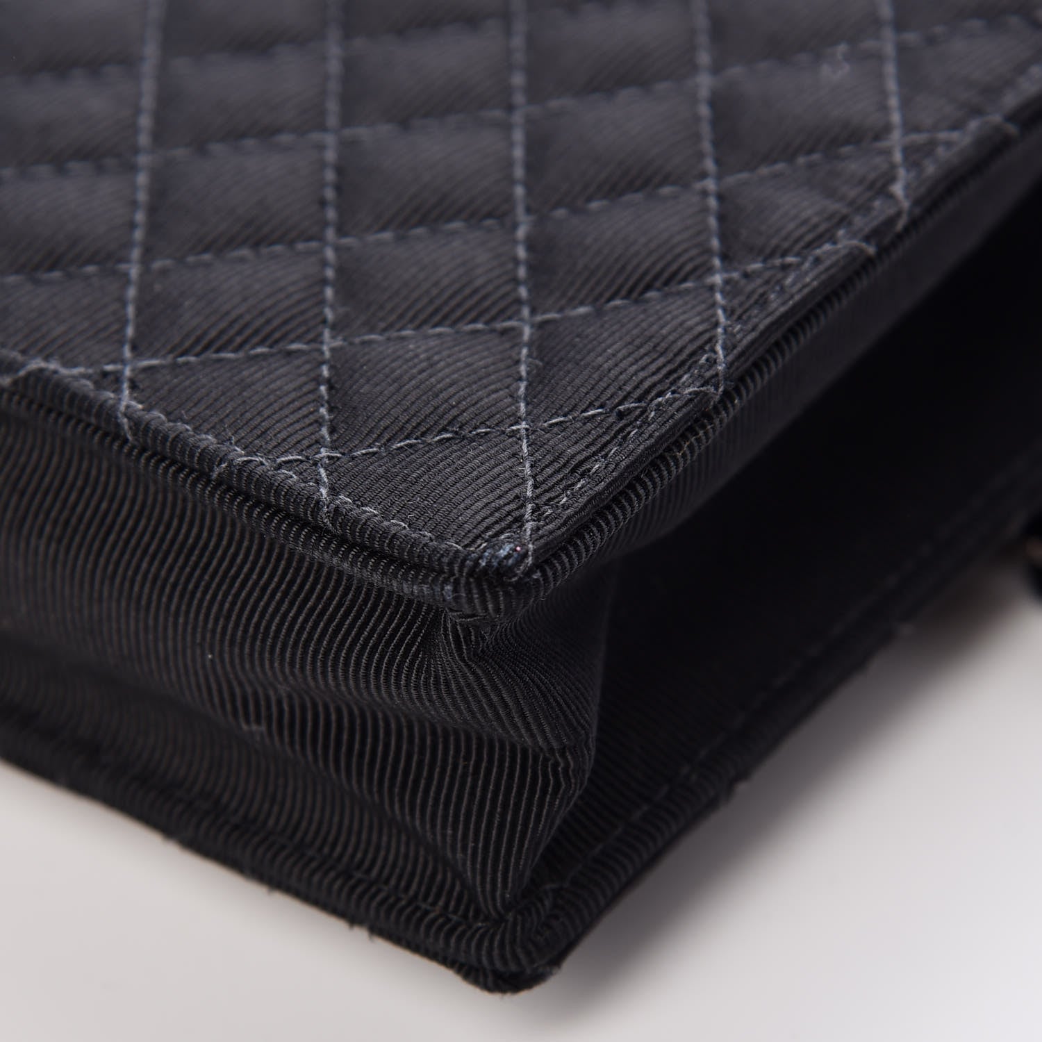Chanel Grosgrain Quilted Embroidered Patch Flap Black 13 of 15