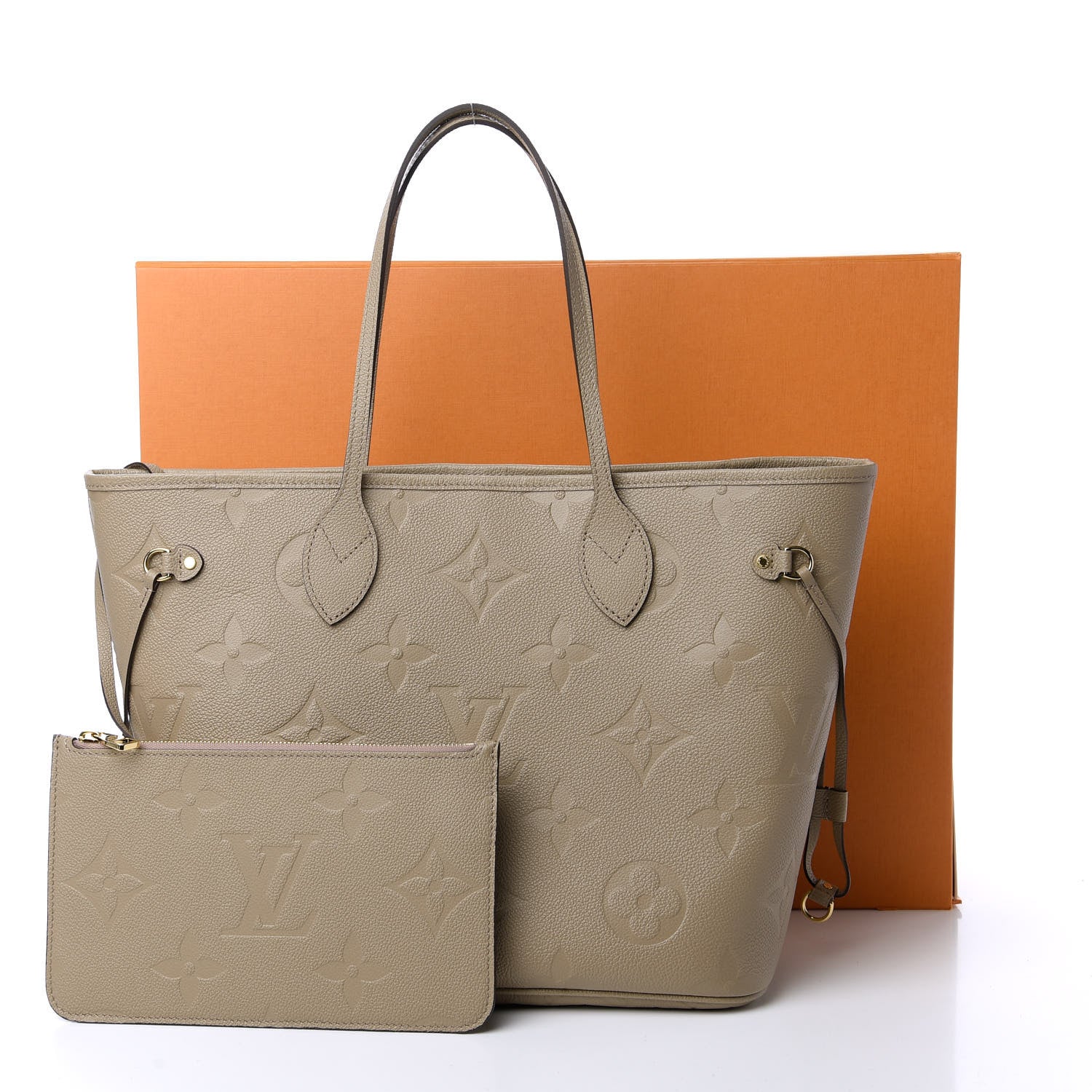 Louis Vuitton Empreinte Monogram Giant Neverfull MM Tourterelle 10 of 10