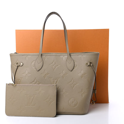 Louis Vuitton Empreinte Monogram Giant Neverfull MM Tourterelle 10 of 10