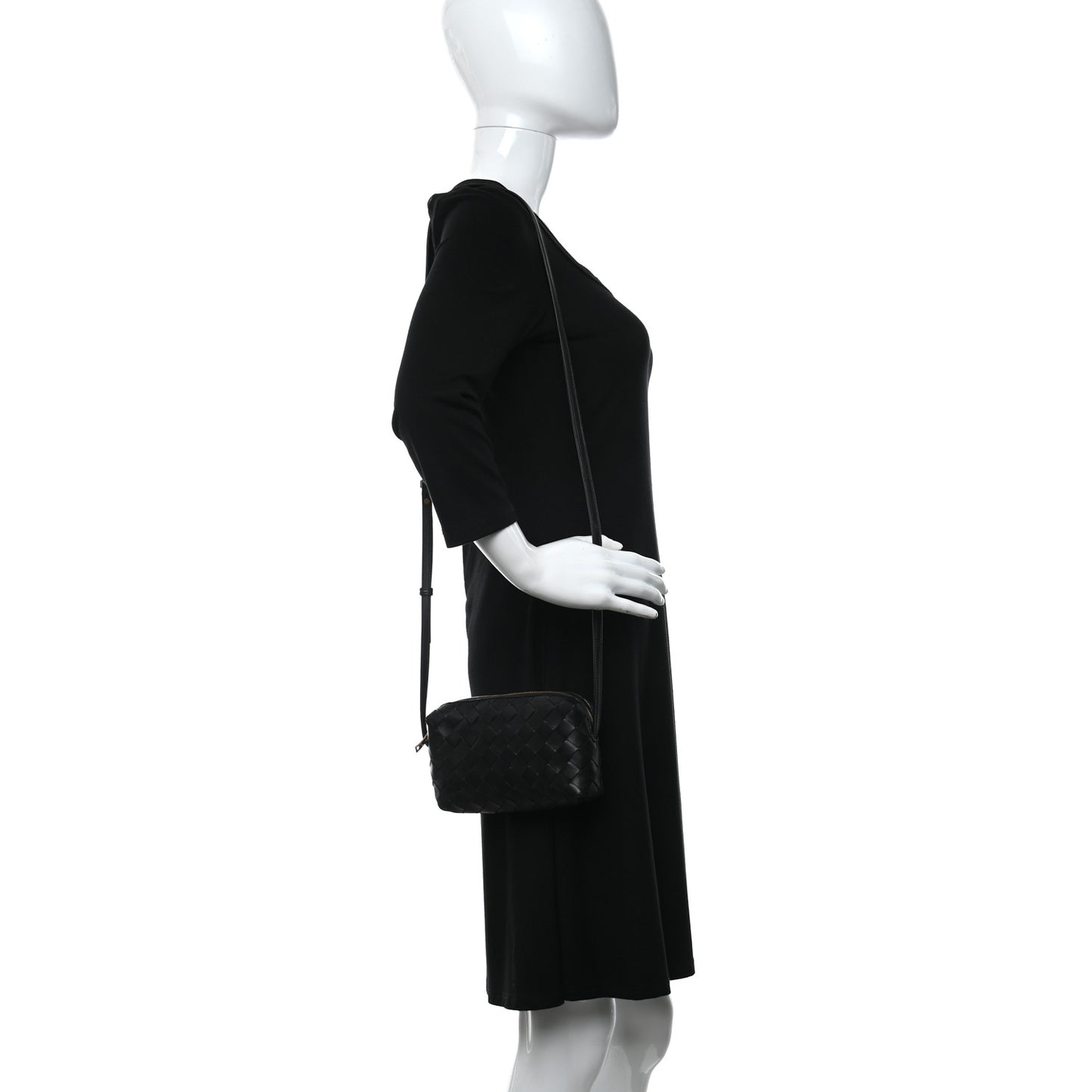 Nappa Intrecciato Mini Crossbody Black