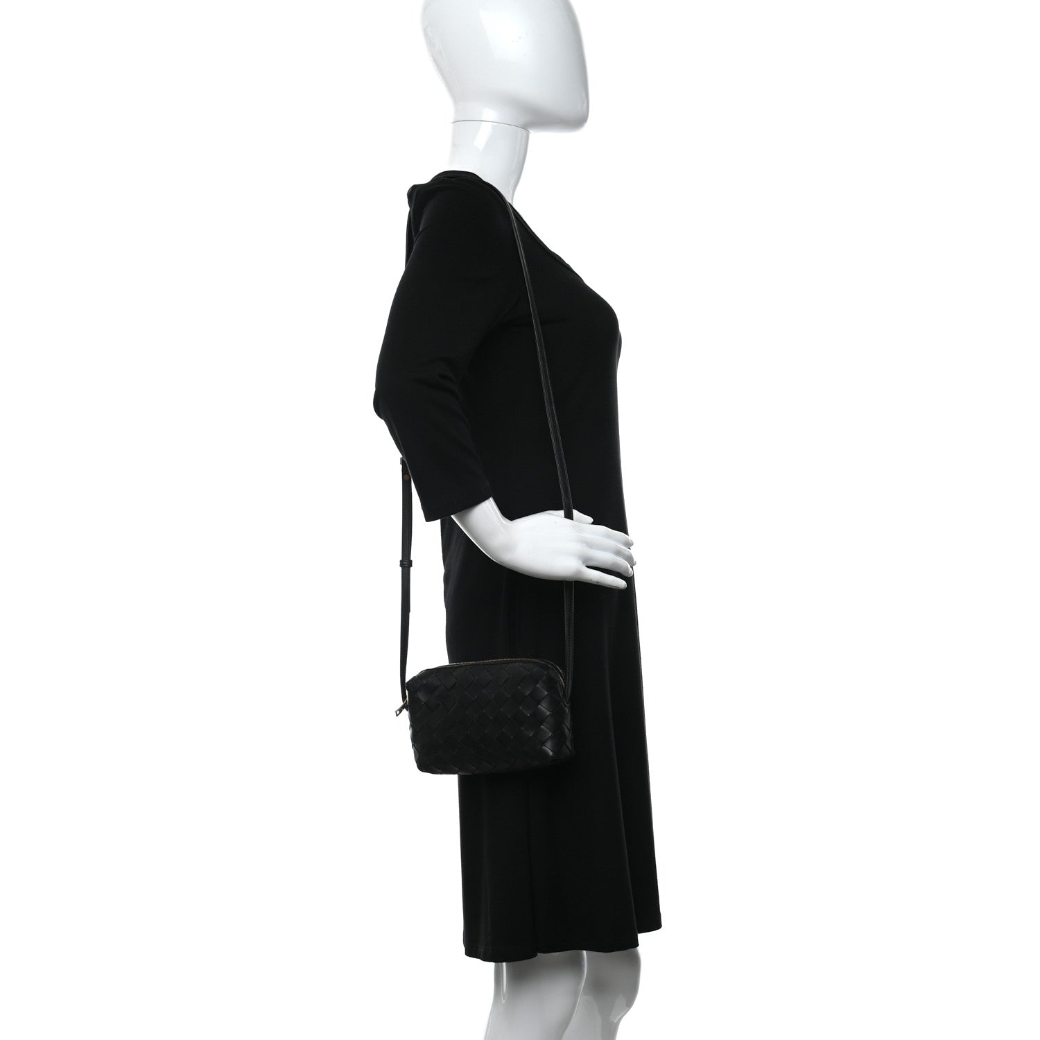 Bottega Veneta Nappa Intrecciato Mini Crossbody Black 2 of 9