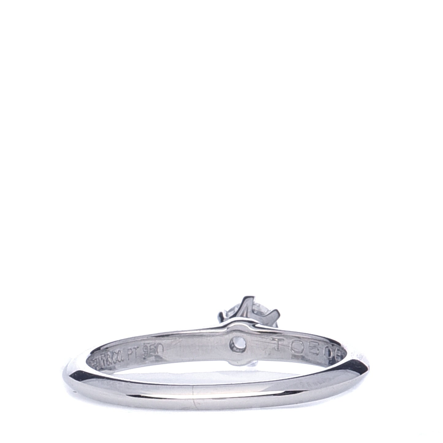 Platinum Diamond .20ct Solitaire Engagement Ring 50 5.25