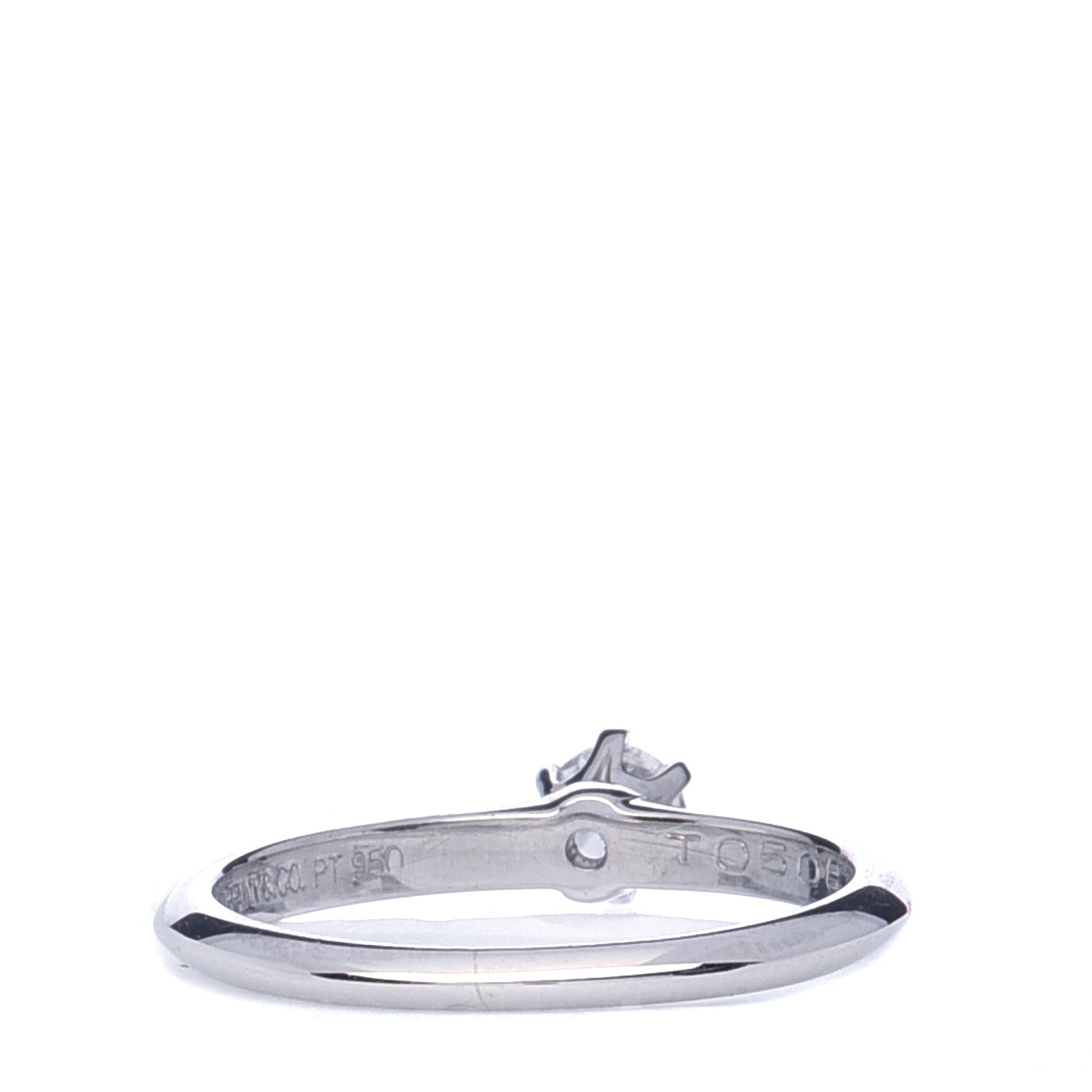 Tiffany Platinum Diamond .20ct Solitaire Engagement Ring 50 5.25 3 of 6