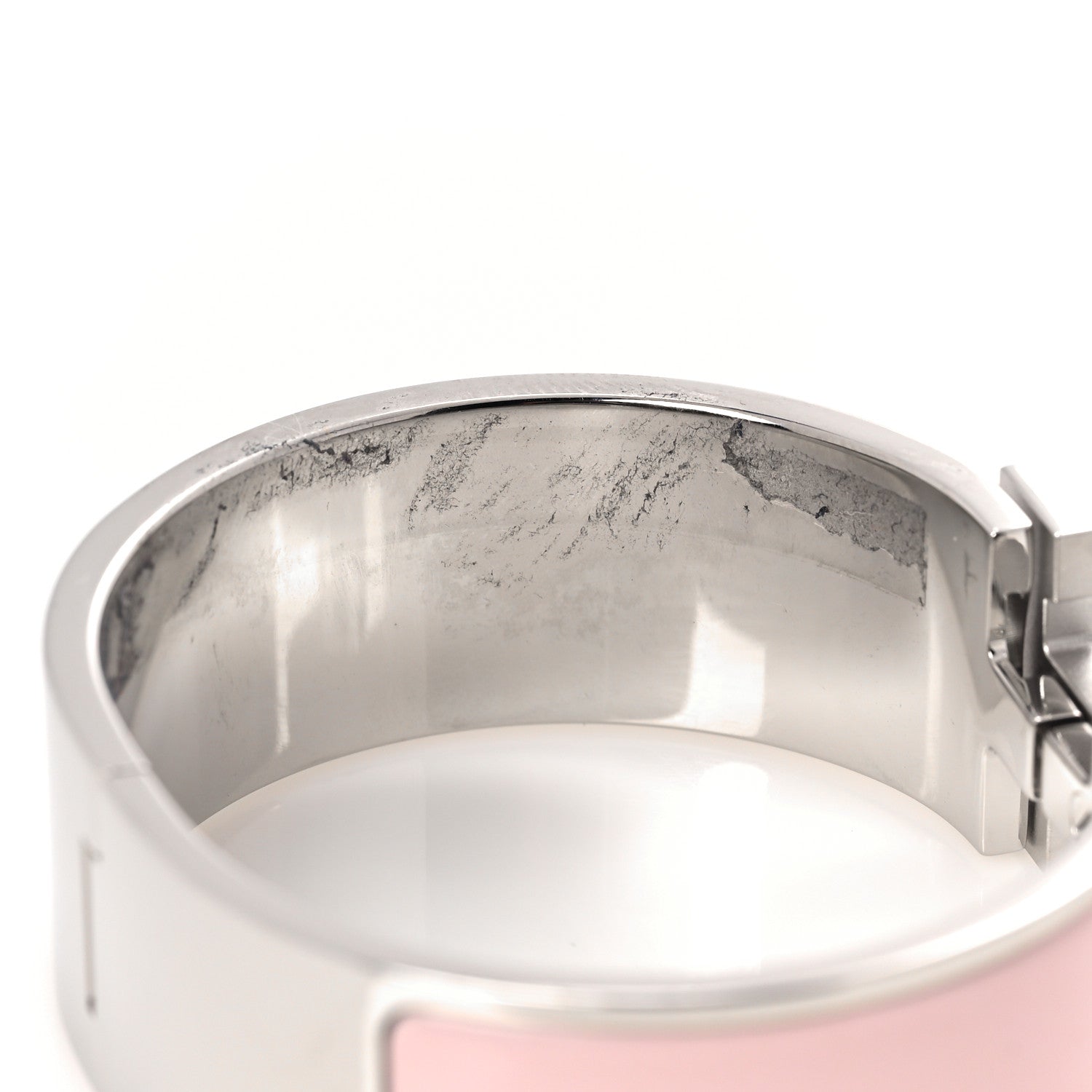Hermes Enamel Wide Clic Clac H Bracelet GM Rose Dragee 6 of 6