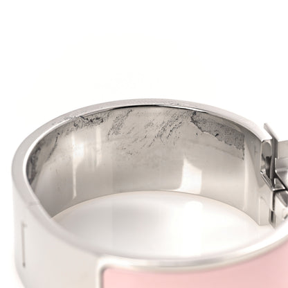 Hermes Enamel Wide Clic Clac H Bracelet GM Rose Dragee 6 of 6