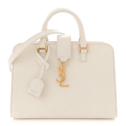 Saint Laurent Calfskin Monogram Baby Cabas Dove White 1 of 15
