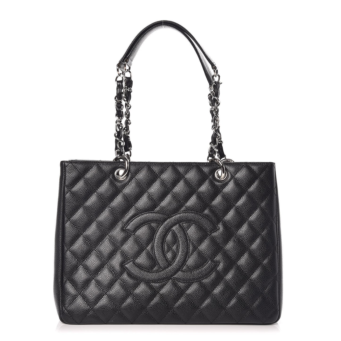 Caviar Quilted Grand Shopping Tote GST Black