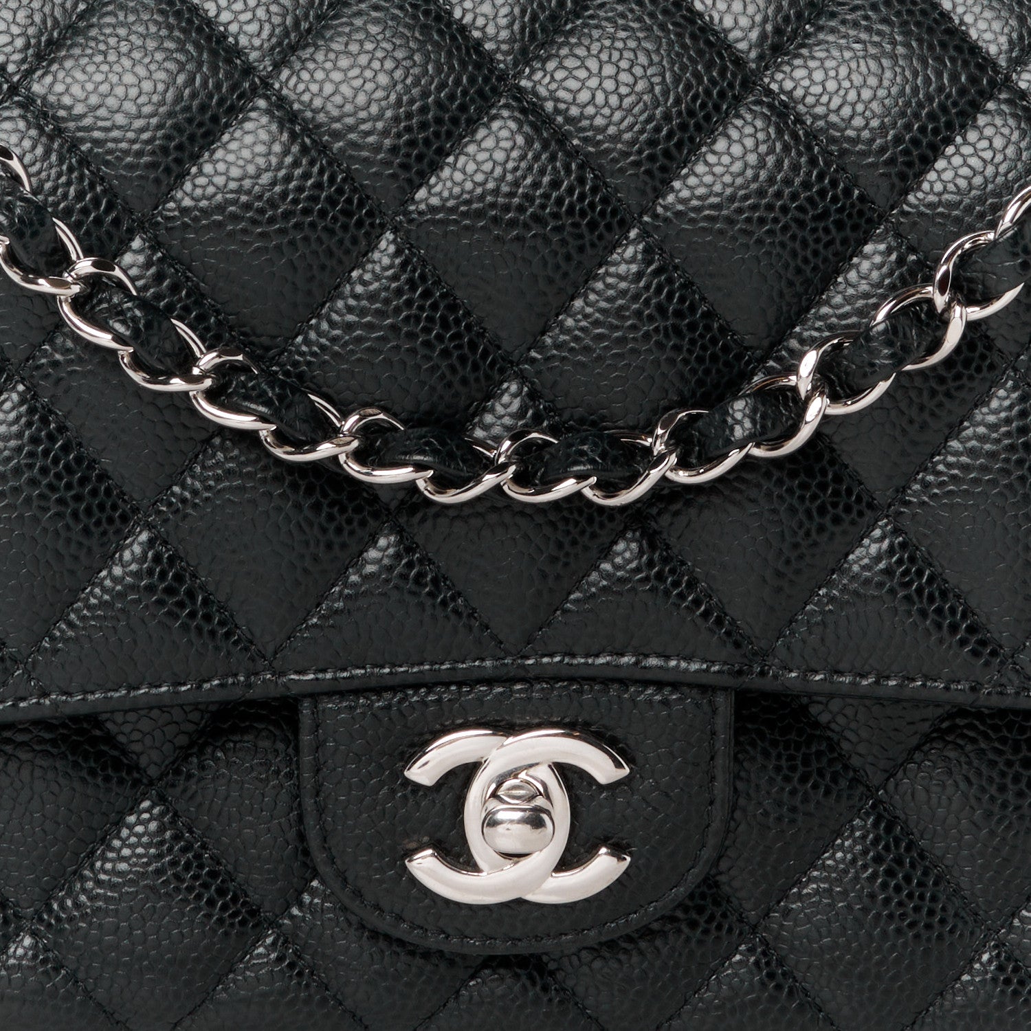 Chanel Caviar Quilted Medium Double Flap Black 9 of 11