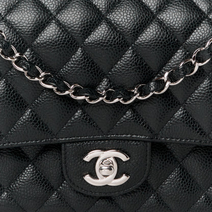 Chanel Caviar Quilted Medium Double Flap Black 9 of 11