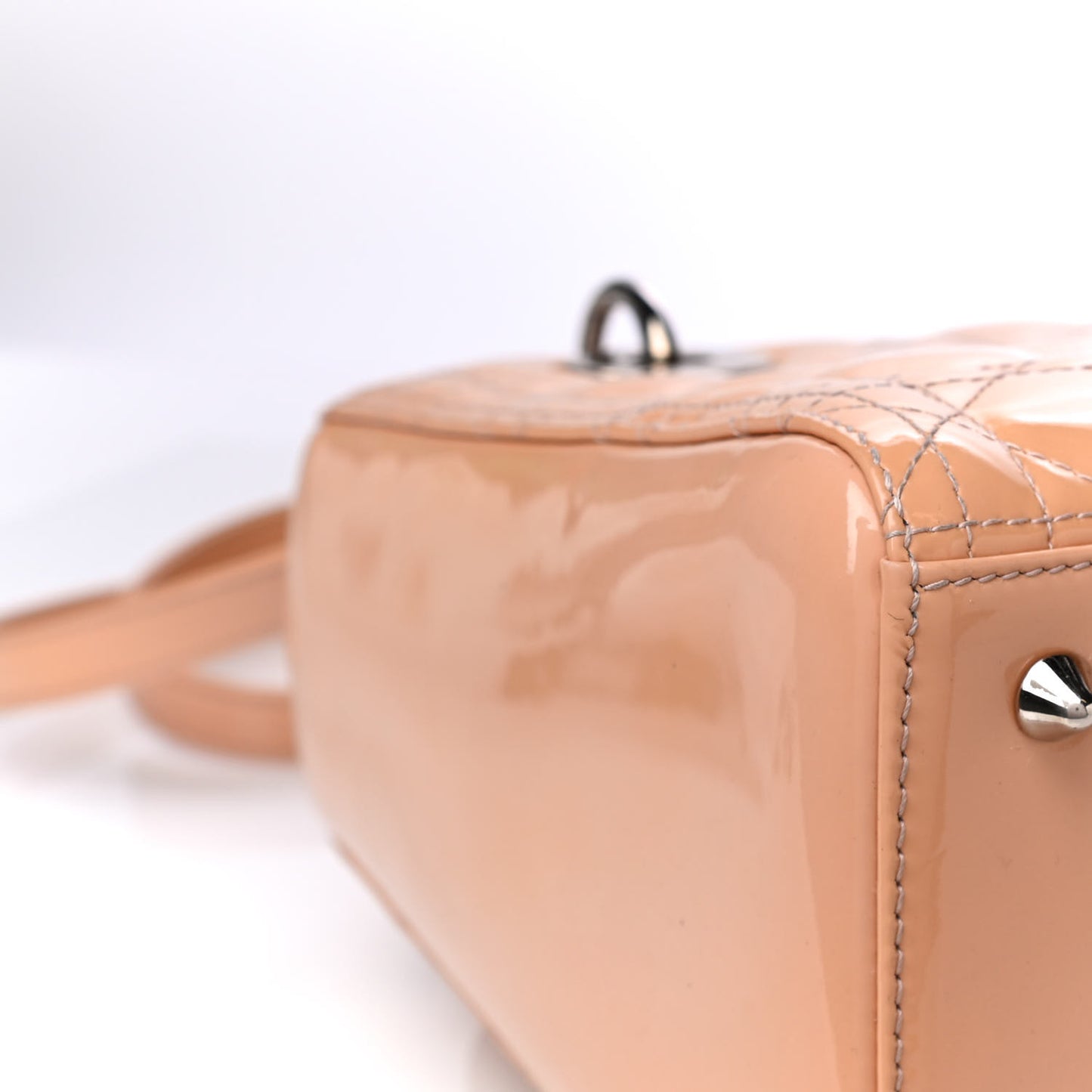 Patent Cannage Medium Lady Dior Light Pink