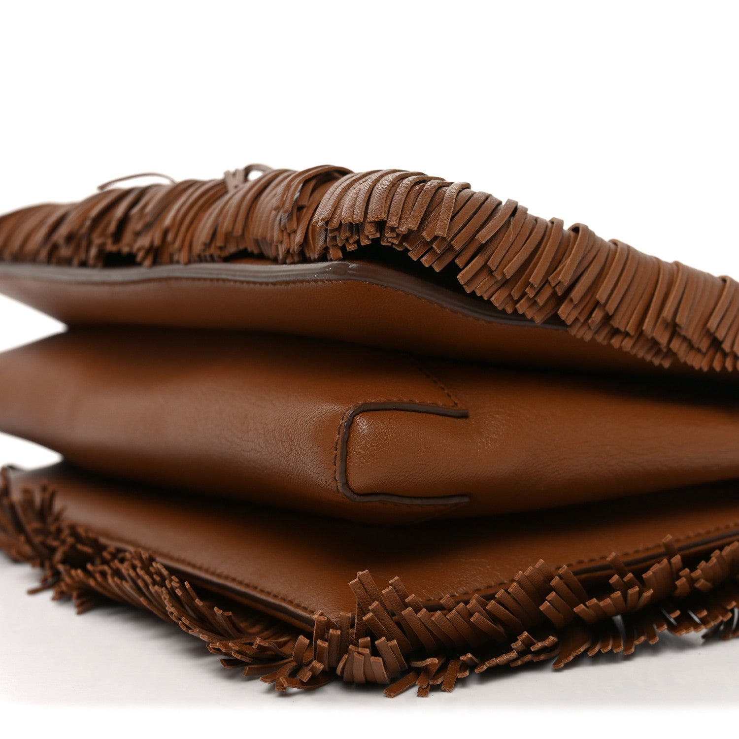 Salvatore Ferragamo Calfskin Fringe Vera Bow Crossbody Bag Brown 10 of 10