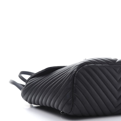 Chanel Calfskin Chevron Quilted Large Urban Spirit Backpack Black 5 of 13