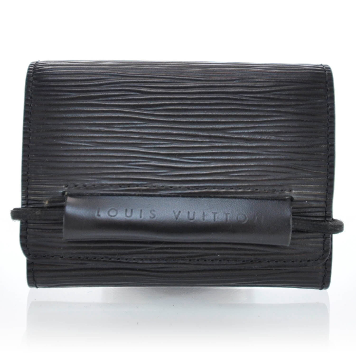 Louis Vuitton Epi Porte-Monnaie Elastique Wallet Black 1 of 7