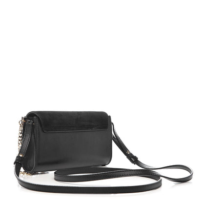 Chloe Suede Calfskin Mini Faye Shoulder Bag Black 3 of 14