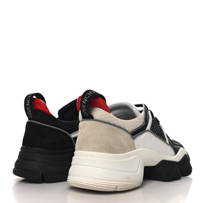 Givenchy Calfskin Neoprene Basket Basse Jaw Sneakers 44 Black White 5 of 9