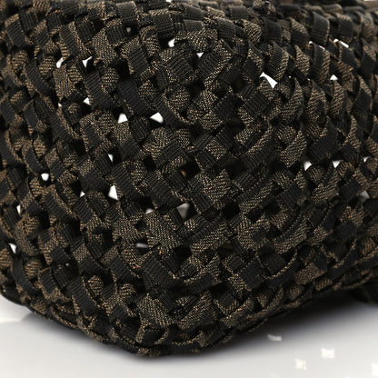 Fendi Fabric Jacquard F is Fendi FF 1974 Woven Knotted Mini Mon Tresor Bucket Bag Tabacco Moro 10 of 10