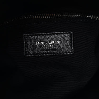 Saint Laurent Lambskin Quilted Medium Loulou Puffer Monogram Chain Satchel Black 6 of 9