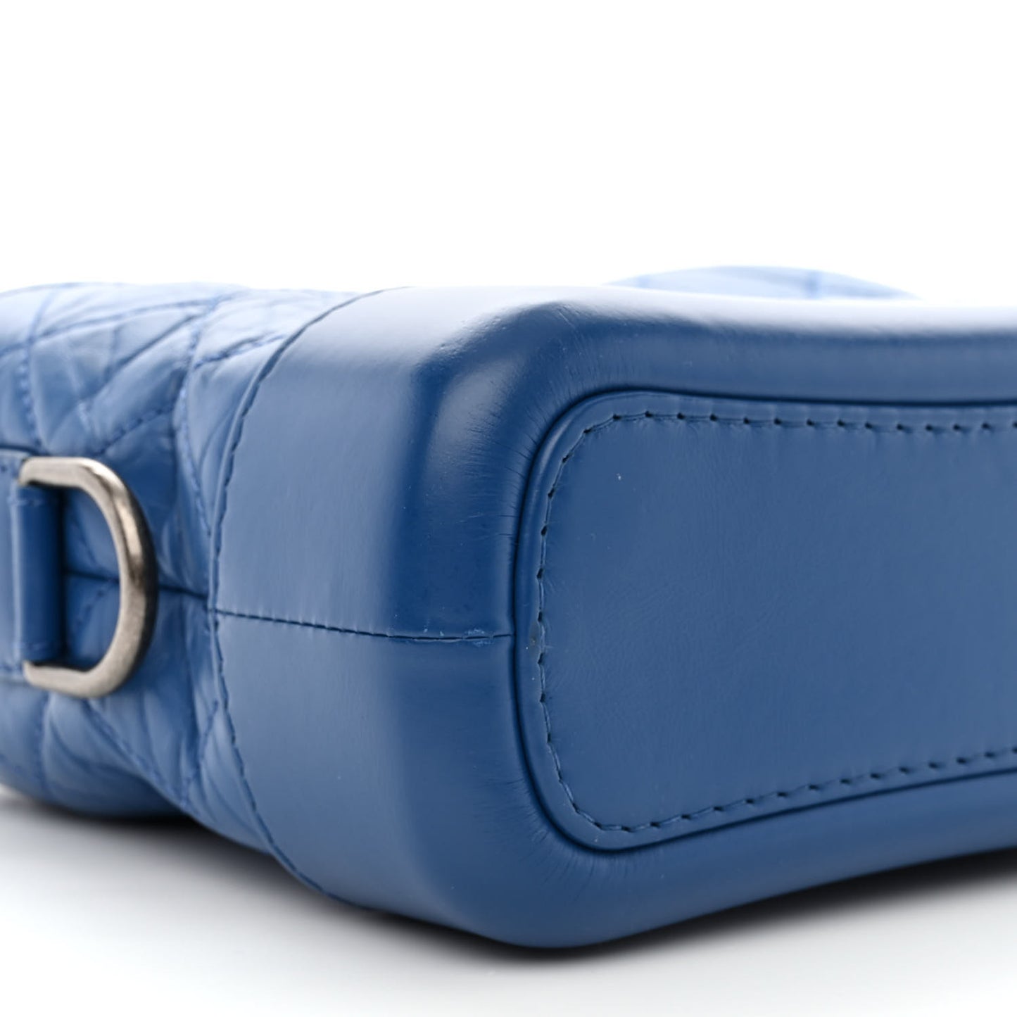 Aged Calfskin Quilted Small Gabrielle Hobo Blue