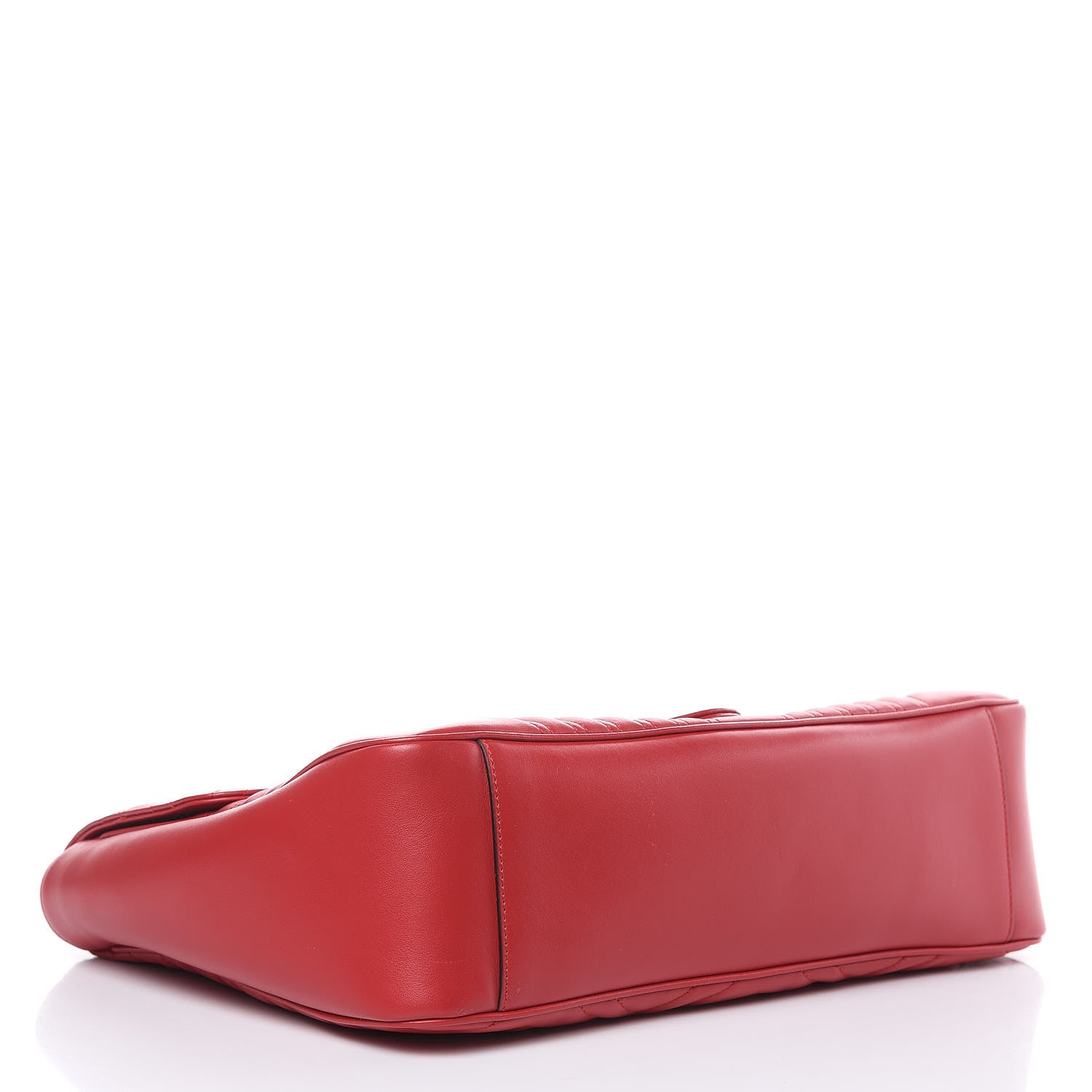Gucci Calfskin Matelasse Large GG Marmont Shoulder Bag Hibiscus Red 4 of 11