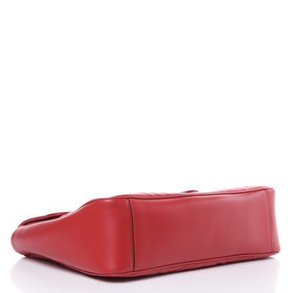 Gucci Calfskin Matelasse Large GG Marmont Shoulder Bag Hibiscus Red 4 of 11