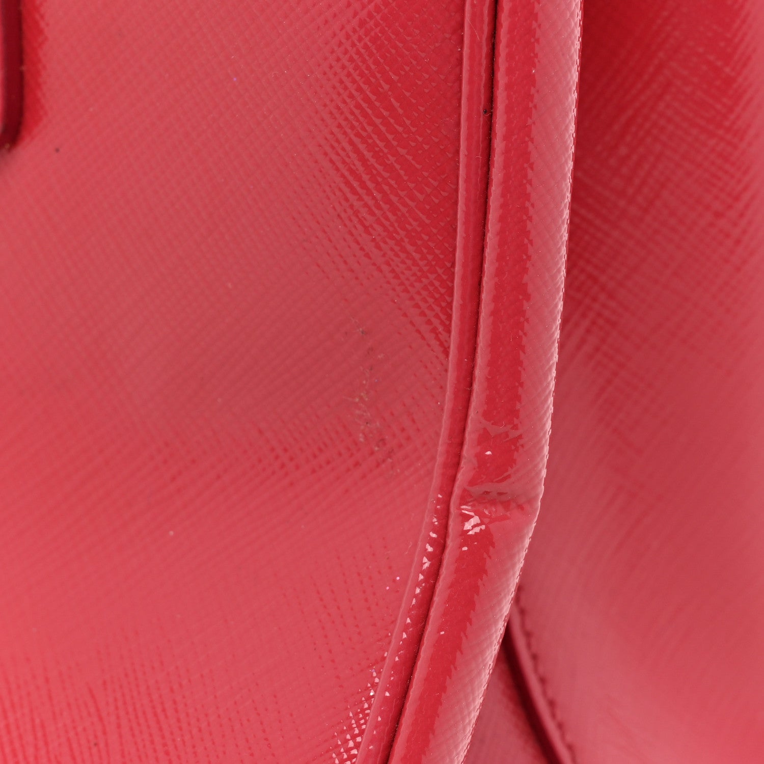 Prada Saffiano Vernice Small Galleria Double Zip Tote Peonia 23 of 26