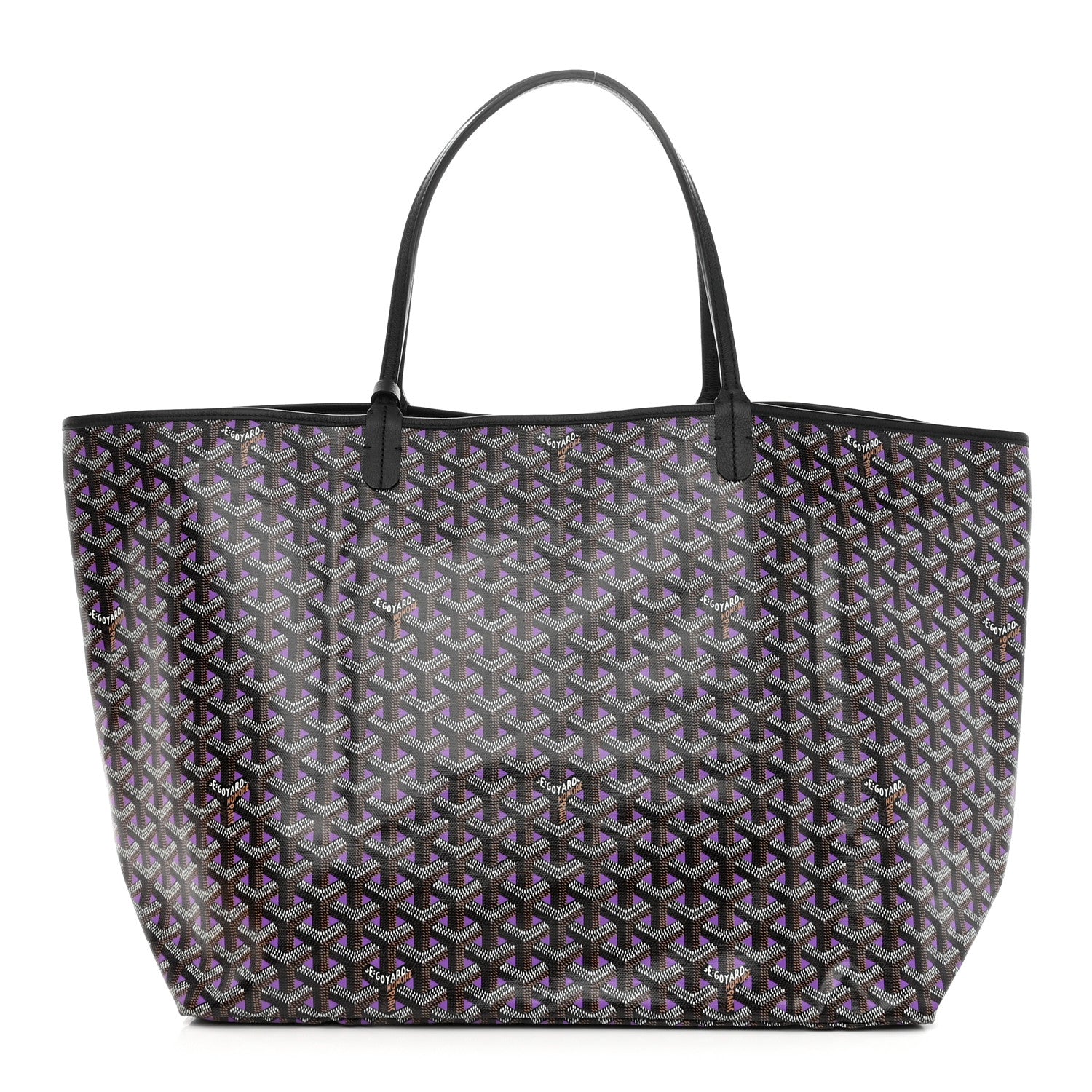 Goyard Goyardine Saint Louis Claire Voie GM Black Purple 3 of 10