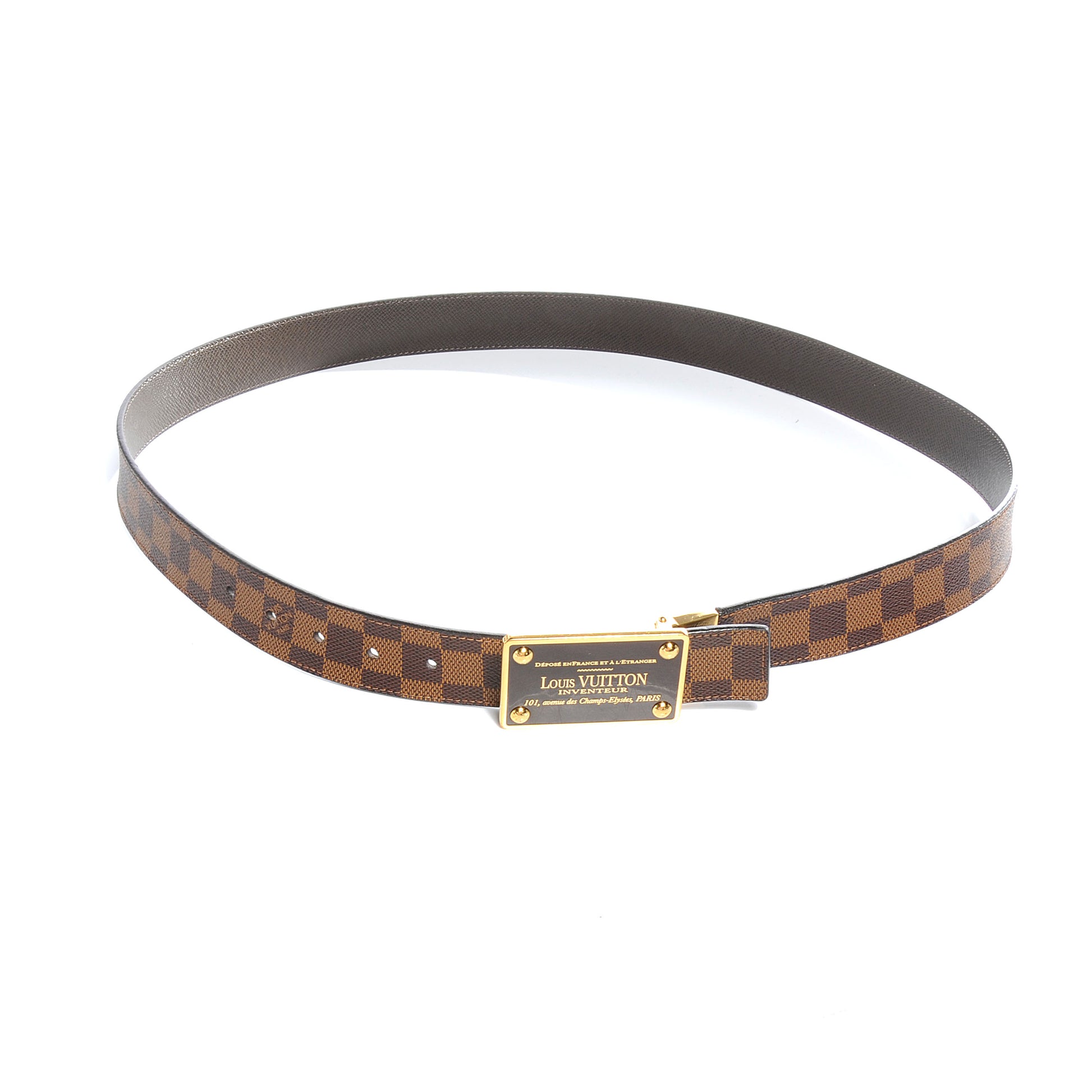 Louis Vuitton Damier Ebene Inventeur Reversible Belt 110 44 1 of 4