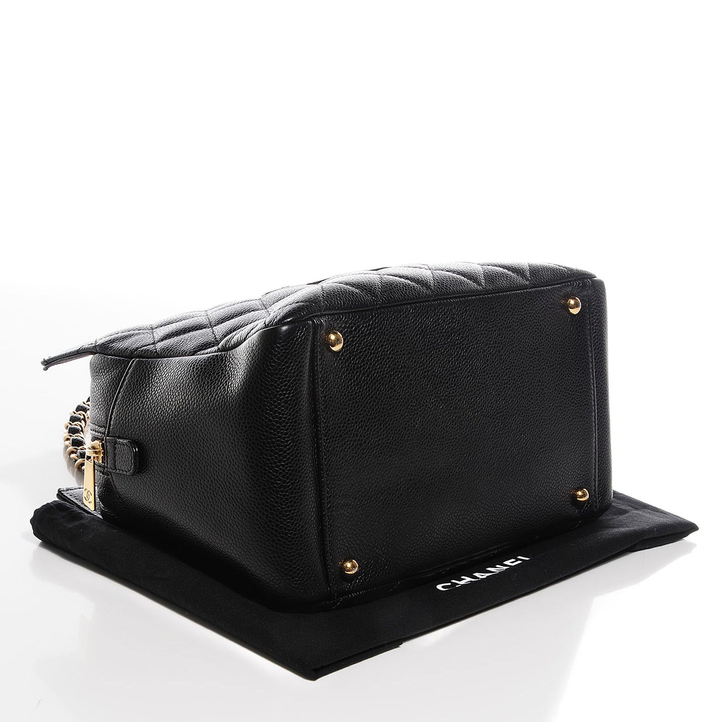 Caviar Quilted Petit Timeless Tote PTT Black