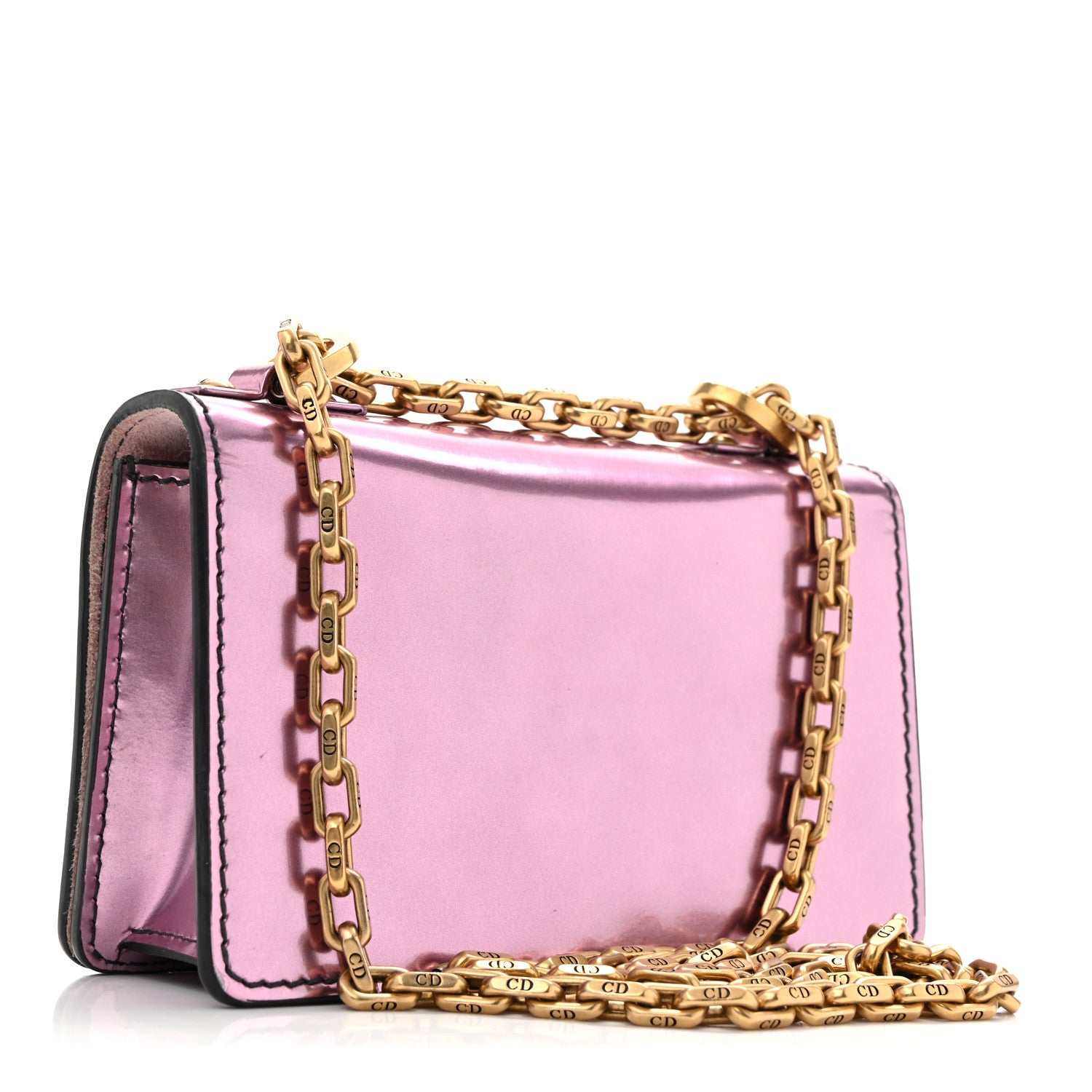 Christian Dior Metallic Calfskin J'Adior Mini Chain Flap Bag Pink 3 of 13