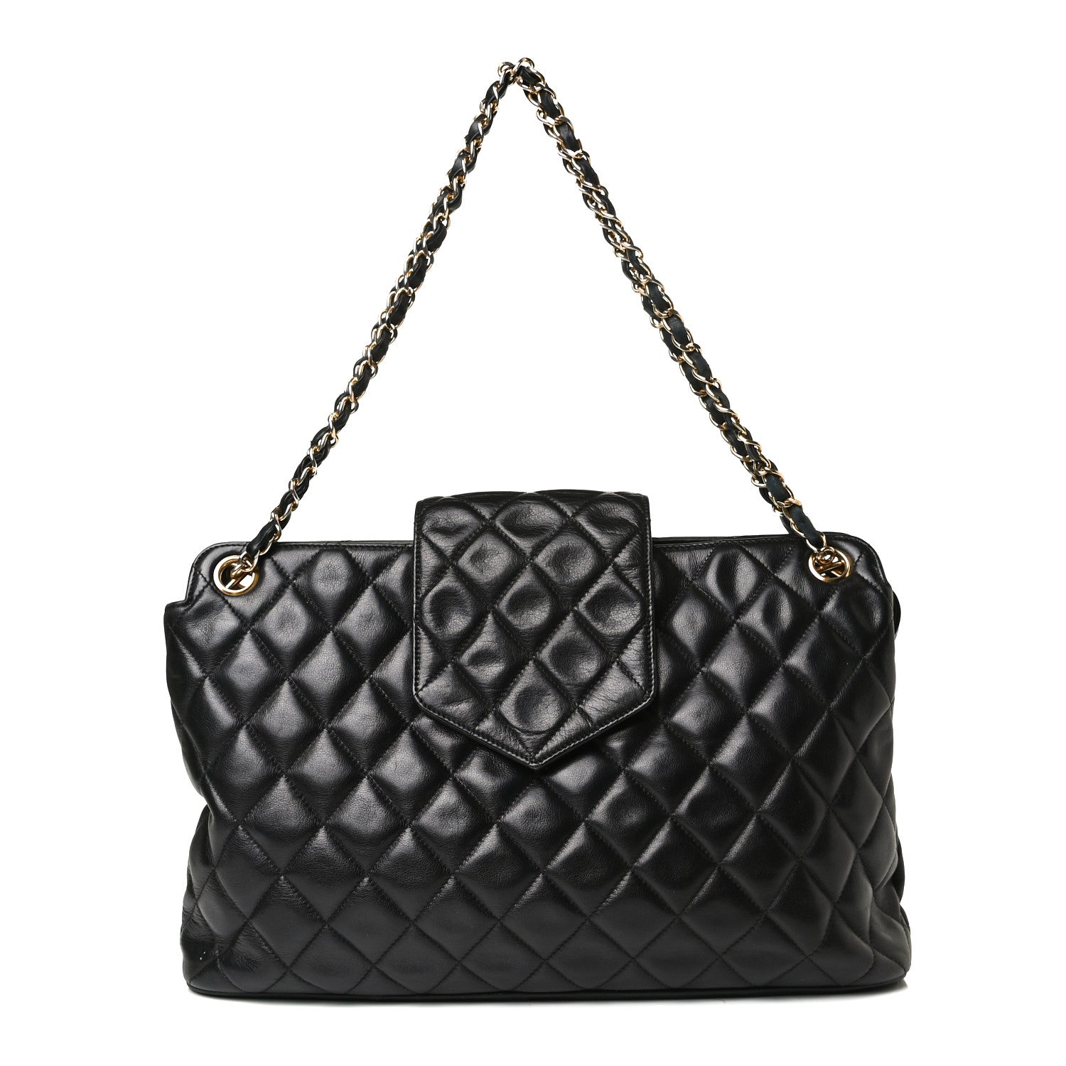 Chanel Lambskin Quilted Shopping Tote Black 1 of 18