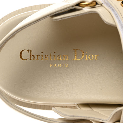 Christian Dior Lambskin Dioract 10mm Sandals 38 Off White 6 of 10