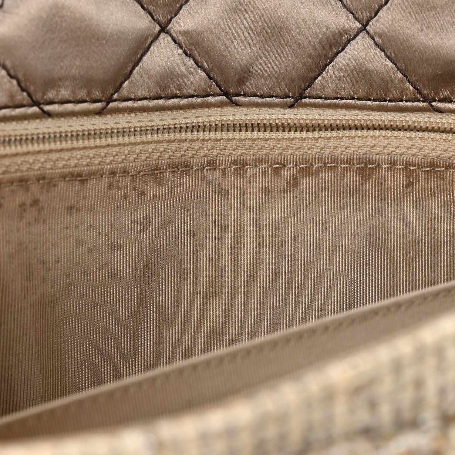 Chanel Metallic Tweed Quilted Medium Single Flap Beige Multicolor 11 of 12