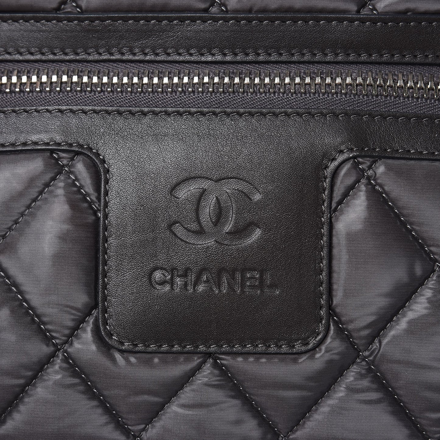 Nylon Quilted Coco Cocoon Bowler Grey