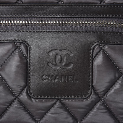 Chanel Nylon Quilted Coco Cocoon Bowler Grey 11 of 11