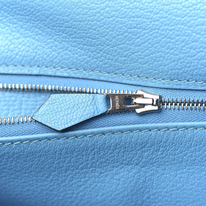 Hermes Togo Kelly Retourne Eclat 35 Etoupe Bleu Azteque 10 of 38